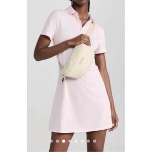 NWT** Outdoor Voices Birdie Polo Dress Light Pink Short Sleeve Mini Tennis Small